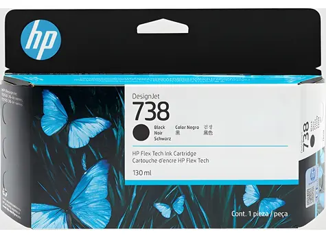 HP 738 černá / Originální cartridge / DesignJet T850, T950 / 130 ml