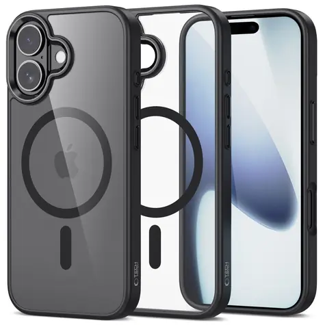Tech-Protect MagMat černá/čirá / Kryt / Apple iPhone 17 / MagSafe / TPU+PC