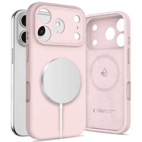 Tech-Protect Silicone MagSafe Pink Pearl / Kryt / Apple iPhone 17 Pro / MagSafe / Silikon