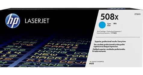 HP 508X CF361XC azurová / Toner / 9 500 stran / LaserJet Enterprise M552, M553