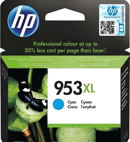 HP 953XL azurová / Inkoustová kazeta / cca 1450 stran / HP OfficeJet Pro 7720, 8210, 8720