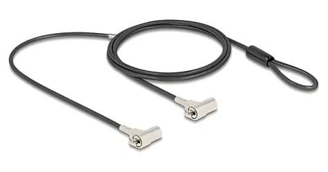 Navilock Dual Kensington / Bezpečnostní kabelový zámek pro notebook / Kensington slot / 1,8 m / 2 klíče