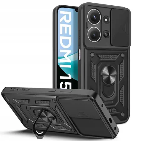 Tech-Protect CamShield Pro černá / Zadní kryt / posuvná clona kamery / Xiaomi Redmi 15C