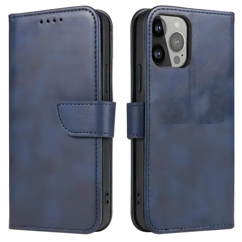 Hurtel Magnet Case Samsung Galaxy S24 FE modrá / Pouzdro s klopou / magnetické