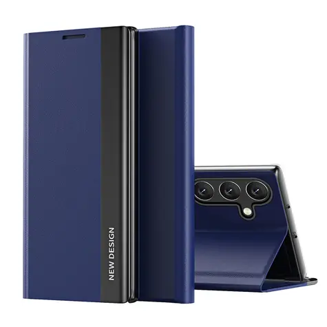 Hurtel Sleep Case s klopou a stojánkem pro Samsung Galaxy S25 modrá / Pouzdro / S klopou a stojánkem