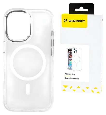 Wozinsky Glitter Case MagSafe průhledná s třpytkami / Zadní kryt / Samsung Galaxy S24 FE / MagSafe
