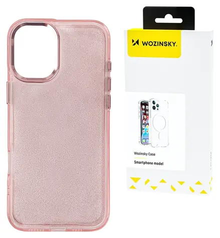 Wozinsky Glitter pouzdro pro Samsung Galaxy S24 FE růžové / Pouzdro / S třpytkami