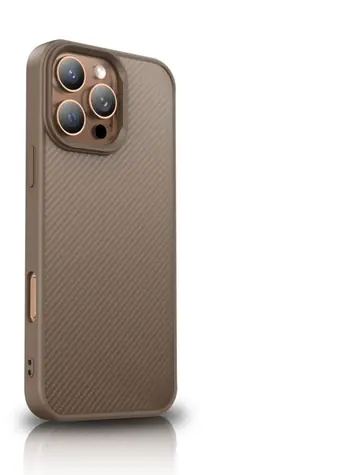 Wozinsky Carbon Fiber MagSafe hnědý / Kryt / Samsung Galaxy S25+ / Karbonový vzhled
