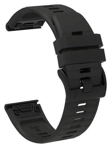 Hurtel silikonový řemínek pro Garmin Fenix 3/5X/6X/7X Pro černá / Řemínek