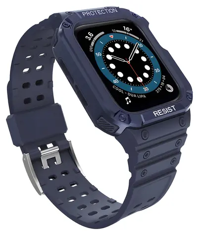 Hurtel Armor Case modrá / Ochranný kryt s řemínkem / Apple Watch 38/40/41mm
