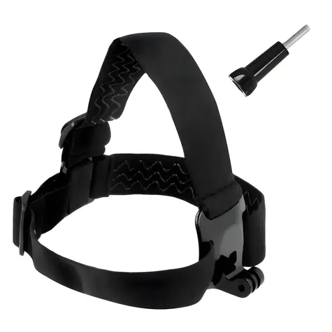 Hurtel Hlavový pásek pro akční kamery GoPro, DJI Osmo Action černá / Držák na hlavu / Dlouhý upevňovací šroub