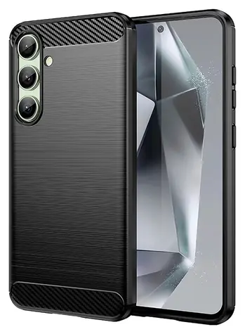 Hurtel Carbon Case černá / Kryt / Samsung Galaxy S24 FE / Karbonové vlákno