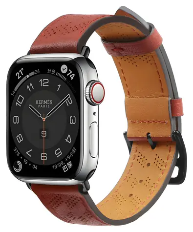 Hurtel Kožený řemínek pro Apple Watch 38/40/41 mm červená / Řemínek / Kůže