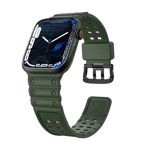 Hurtel Triple Protection pro Apple Watch 38/40/41 mm zelená / Řemínek / S ochranným krytem / Odolný