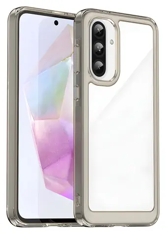 Hurtel Outer Space poloprůhledná, černý rámeček / Ochranný kryt / Gelový rámeček / Samsung Galaxy A26