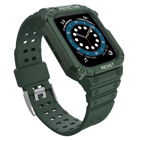 Hurtel Ochranné pouzdro s řemínkem pro Apple Watch 42/44/45 mm zelené / Pouzdro s řemínkem / 42/44/45 mm