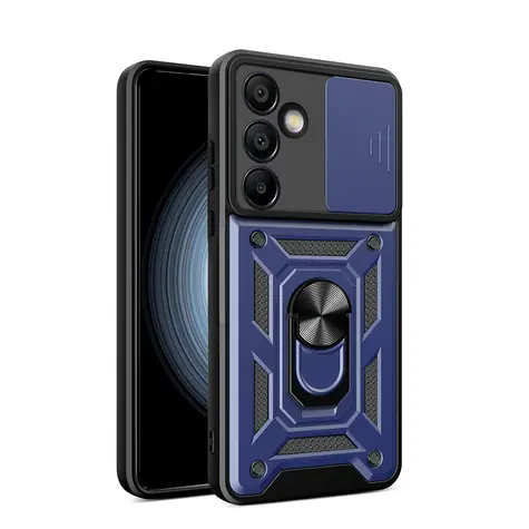 Hurtel Hybrid Armor CamShield modrá / Kryt na mobil / Samsung Galaxy A26 / se stojánkem a krytem kamery