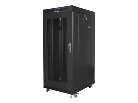 Lanberg Rack 27U černá / Stojanový rozvaděč / 19