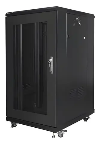 Lanberg Rack 22U/600x800 černá / Stojanový rozvaděč / 19