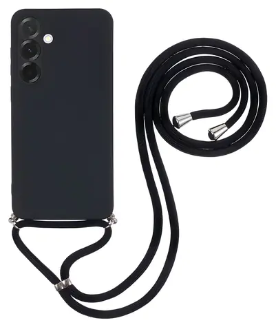 Hurtel Pouzdro s textilní podšívkou a popruhem přes rameno černá / Pouzdro / Samsung Galaxy A17 5G/4G