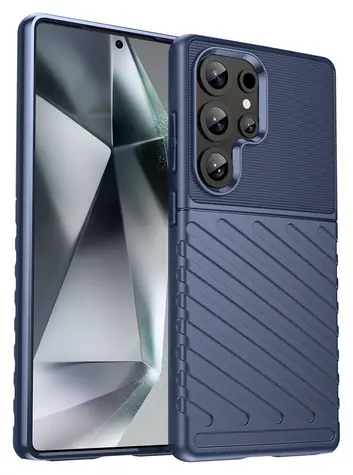 Hurtel Thunder Case modrá / Odolný silikonový kryt / Samsung Galaxy S25 Ultra