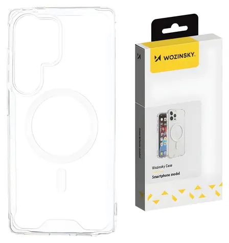 Wozinsky Clear Corner Case MagSafe čirá / Zadní kryt / Samsung Galaxy S25 / Zesílené rohy / Magnetické uchycení