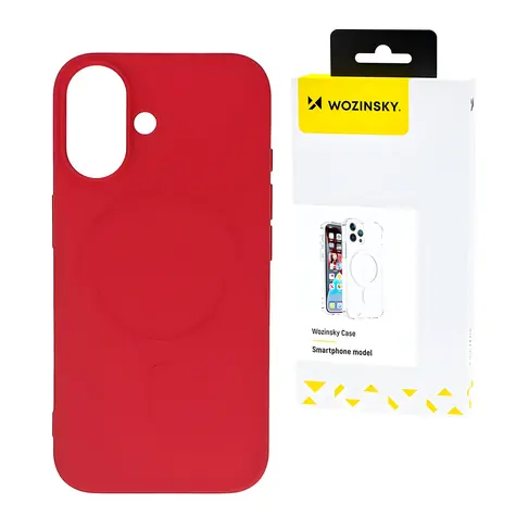 Wozinsky Liquid Silicone Case MagSafe červená / Kryt / Samsung Galaxy S25+ / Silikon / MagSafe