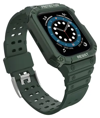 Hurtel Ochranné pouzdro s řemínkem pro Apple Watch 38/40/41 mm zelené / Pouzdro s řemínkem / 38/40/41 mm