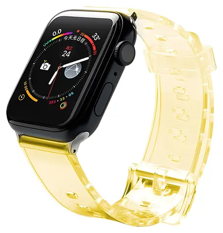 Hurtel Strap Light žlutá / Řemínek pro Apple Watch 38/40 mm / Silikonový