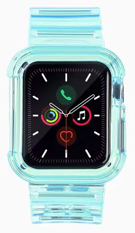 Hurtel Case Strap modrá / Kryt s řemínkem / Apple Watch 40 mm / Silikonový