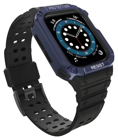 Hurtel Armored Case Apple Watch 38/40/41 mm černá, modrá / Ochranný kryt
