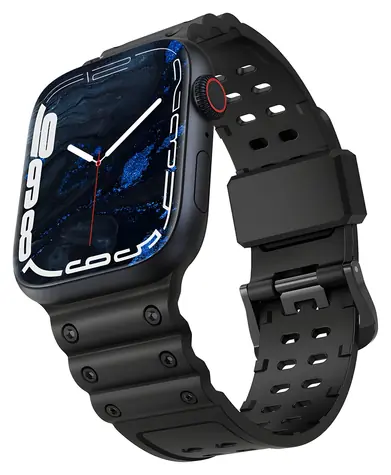 Hurtel Triple Protection Strap pro Apple Watch 38/40/41 mm černá / Řemínek / S ochranným krytem