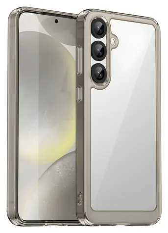 Hurtel Outer Space Samsung Galaxy S25+ čirá, černý rámeček / Ochranný kryt / Gelový rámeček
