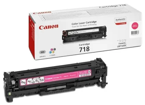 Canon CRG-718M / Originální toner / LBP-7200Cdn, MF8330CDN / 2.900 stran / Fialová