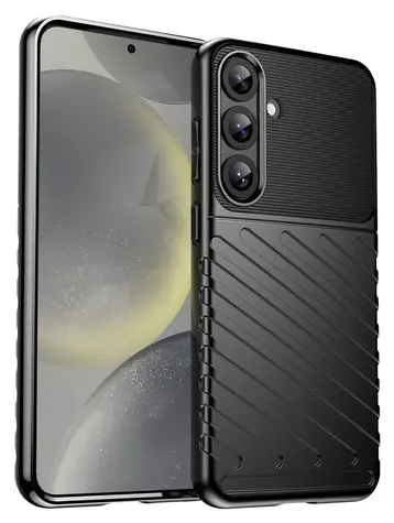 Hurtel Thunder Case černá / Odolný silikonový kryt / Samsung Galaxy S25+