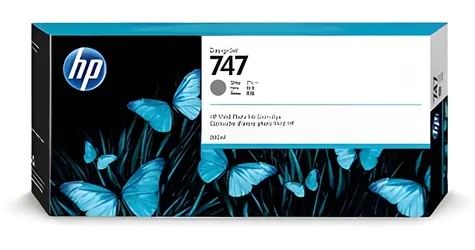 HP P2V86A originální cartridge 747 šedá / Inkoustová kazeta / pro HP DesignJet Z9 / 300 ml
