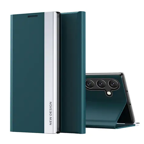 Hurtel Sleep Case Pro zelená / Kryt / Samsung Galaxy S25 / Flip / Stojánek