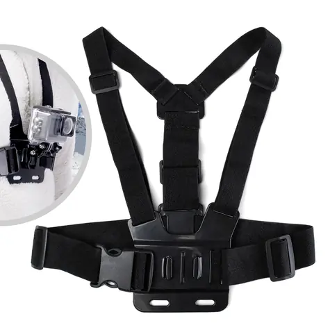 Hurtel Hrudní držák pro GoPro a SJCAM černá / Hrudní držák / Sportovní kamery