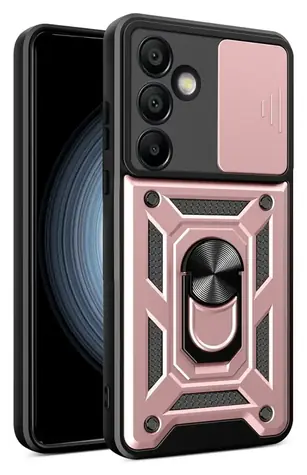 Hurtel Hybrid Armor Galaxy A56 růžová / Kryt / Samsung Galaxy A56 / Stojánek / Kryt fotoaparátu