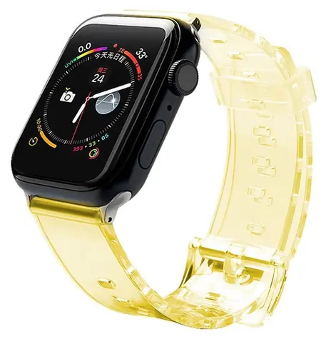 Hurtel Silicone Strap 42/44 mm žlutá / Řemínek pro Apple Watch / Silikonový