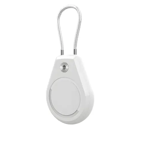 Hurtel pouzdro na Apple AirTag s ocelovým lankem bílá / Pouzdro / voděodolné