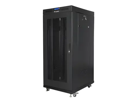 Lanberg Rack 27U/600x600 černá / Stojanový rozvaděč / 19