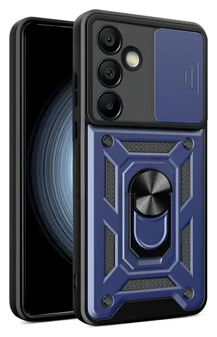 Hurtel Hybrid Armor CamShield modrá / Ochranný kryt / Samsung Galaxy A56 5G / se stojánkem a krytem kamery