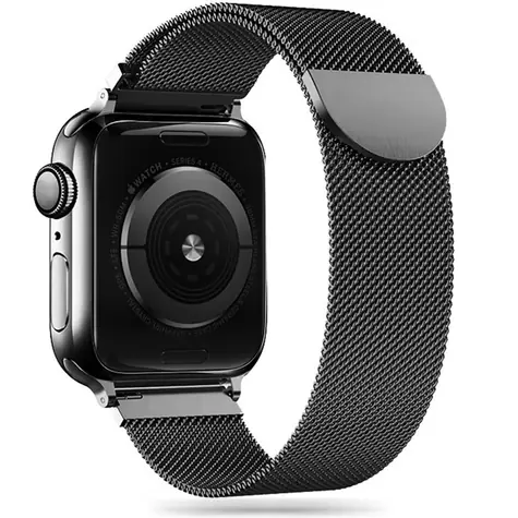 Tech-Protect MilaneseBand černá / Řemínek milánský tah / pro Apple Watch Series 4-9, SE, Ultra 1 a 2 / 42/44/45/49 mm