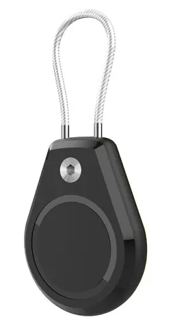 Hurtel Pouzdro na Apple AirTag černá / Pouzdro / voděodolné / ocelové lanko
