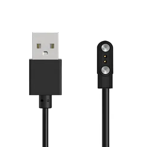 Hurtel HUL-01 černá / Nabíjecí kabel / Chytré hodinky / Magnetický / 2-pin 2,8 mm / 60 cm