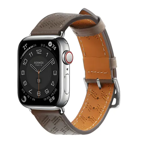 Hurtel Kožený řemínek Apple Watch 38/40/41mm tmavě hnědý / Řemínek / Apple Watch / 38/40/41 mm / Kožený