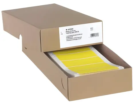 Herma Etikety do jehličkové tiskárny žluté 88,9x35,7 mm / Etikety / papír matný / 2000 ks