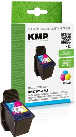 KMP C6657AE Nr.57 / Inkoustová cartridge / barevná (CMY) / refilled / pro HP DeskJet 5550, PSC 7150, F4100