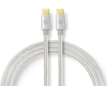 Nedis Profigold Fabritallic USB-C kabel / USB-C - USB-C / USB 2.0 / 480 Mbps / 10 W / 1 m
